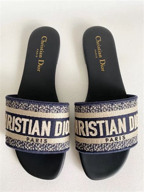 dior sandals blue|christian Dior wedge slides.